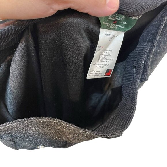 Woolrich Pants Women’s Size 10 Straight Leg Outdoors Gray Wool Silk Blend - Picture 4 of 8